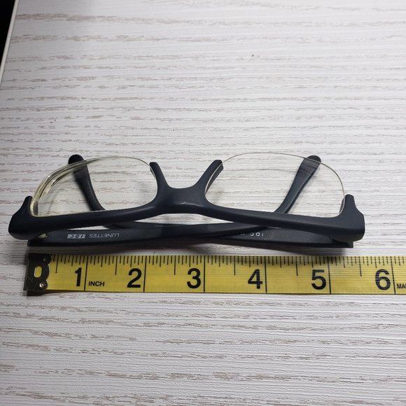 IDC Linettes 802 Black Half Rim Eyeglass Frames - Picture 9 of 10